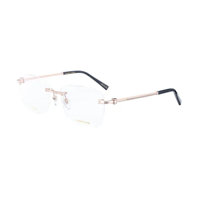 Chopard Titanium Rimless Square Optical Glasses with Textured Design. VCHL47J08FC