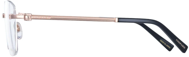 Purchase Chopard Titanium Rimless Square Optical Glasses with Textured Design. VCHL47J08FC