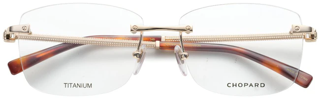 Details for Kacamata Optik Titanium Rimless Chopard Classic - Emas, Ringan, Jepang. VCHL47J0300