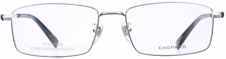 Lookbook Chopard Classic Platinum PT950 Silver Ultra-Light Optical Glasses for Men. VCHL11D0550