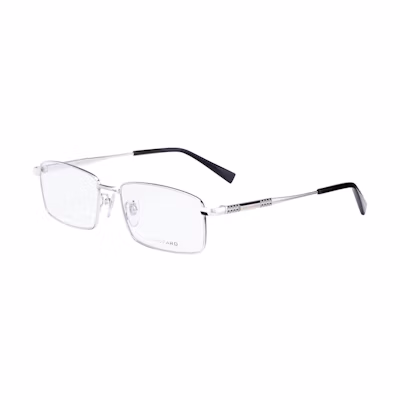 Chopard Classic Titanium Diamond Laser Pattern Silver Full-Frame Eyeglasses VCHL11J0579