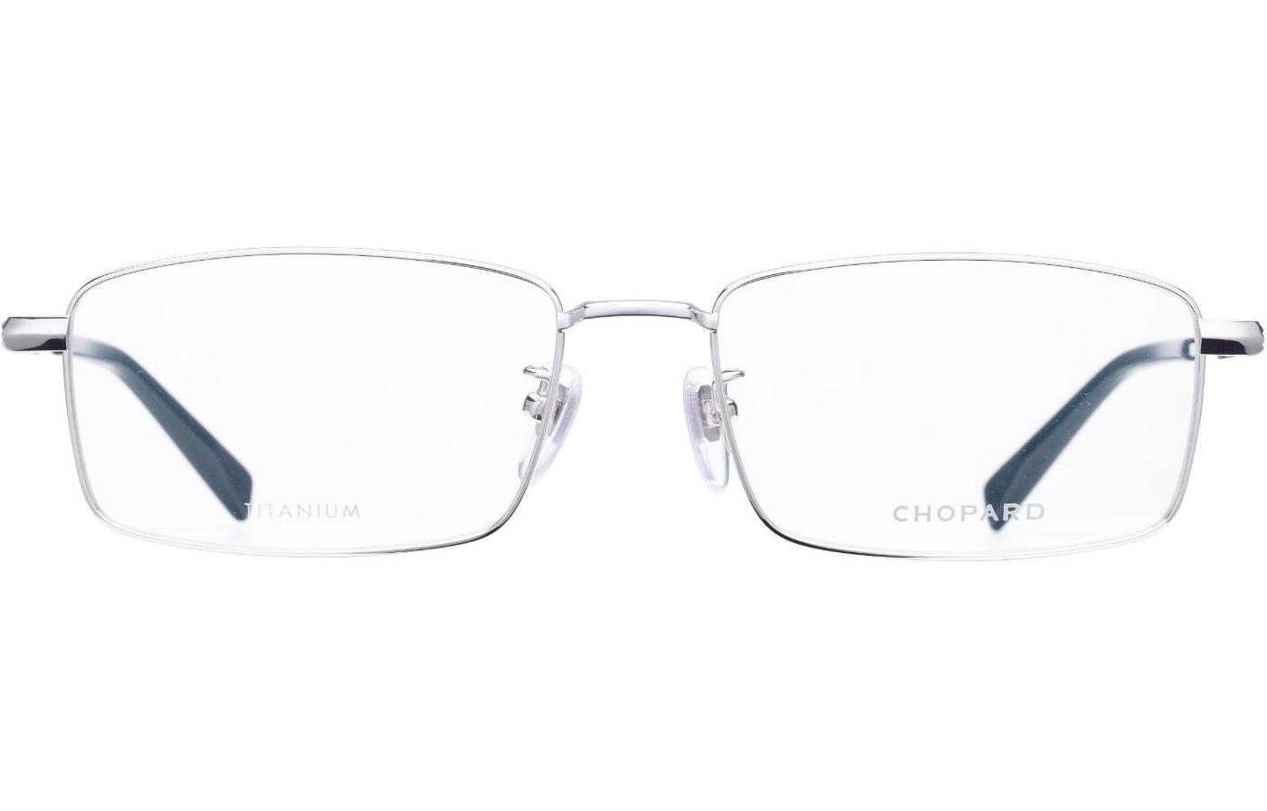Shop 쇼파드 클래식 티타늄 다이아몬드 레이저 패턴 실버 풀프레임 안경 VCHL11J0579