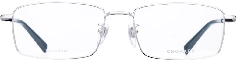 Shop Chopard Classic Titanium Diamond Laser Pattern Silver Full-Frame Eyeglasses VCHL11J0579