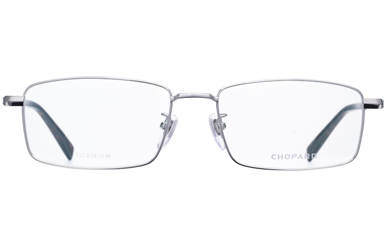 Shop ショパール クラシック チタン スクエア型 メンズ 眼鏡 フレーム ガンカラー VCHL11J0568