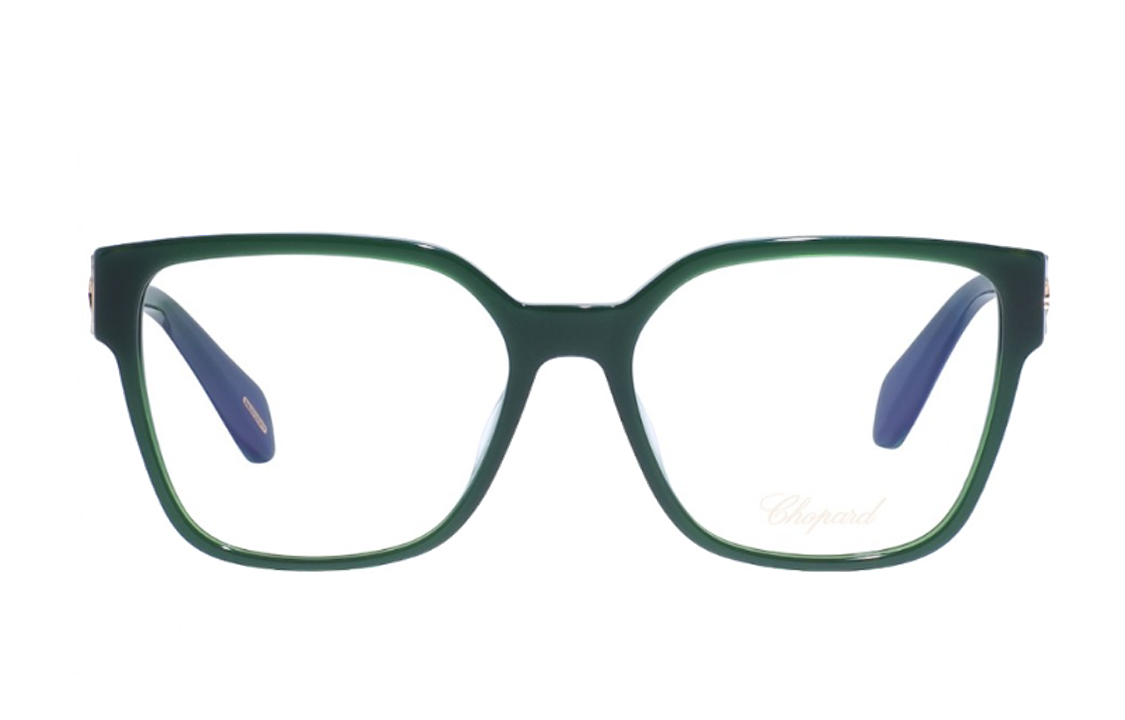 Lookbook CHOPARD Kacamata Optik Plastik Hijau Unisex dengan Logo. VCH324S