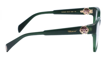 Shop CHOPARD Green Unisex Irregular Plastic Optical Glasses Frames with Logo. VCH324S