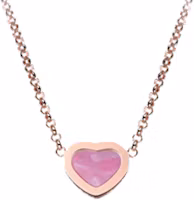 Order CHOPARD Colgante Corazón Collar Unisex Oro Rosa 18K Nácar Estilo Pareja 81A086-5701