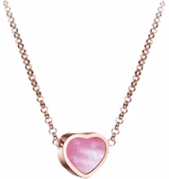 Lookbook CHOPARD Colgante Corazón Collar Unisex Oro Rosa 18K Nácar Estilo Pareja 81A086-5701