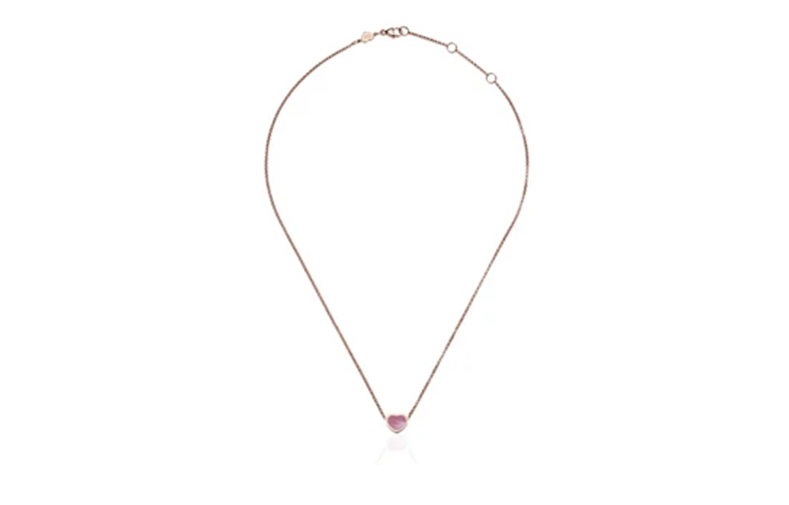 Shop 萧邦18K玫瑰金贝母爱心吊坠项链 情侣款男女通用 81A086-5701