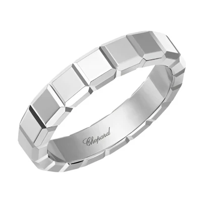 Chopard ICE CUBE 18K Gold Ring Unisex Couple Design White. 829834-1001