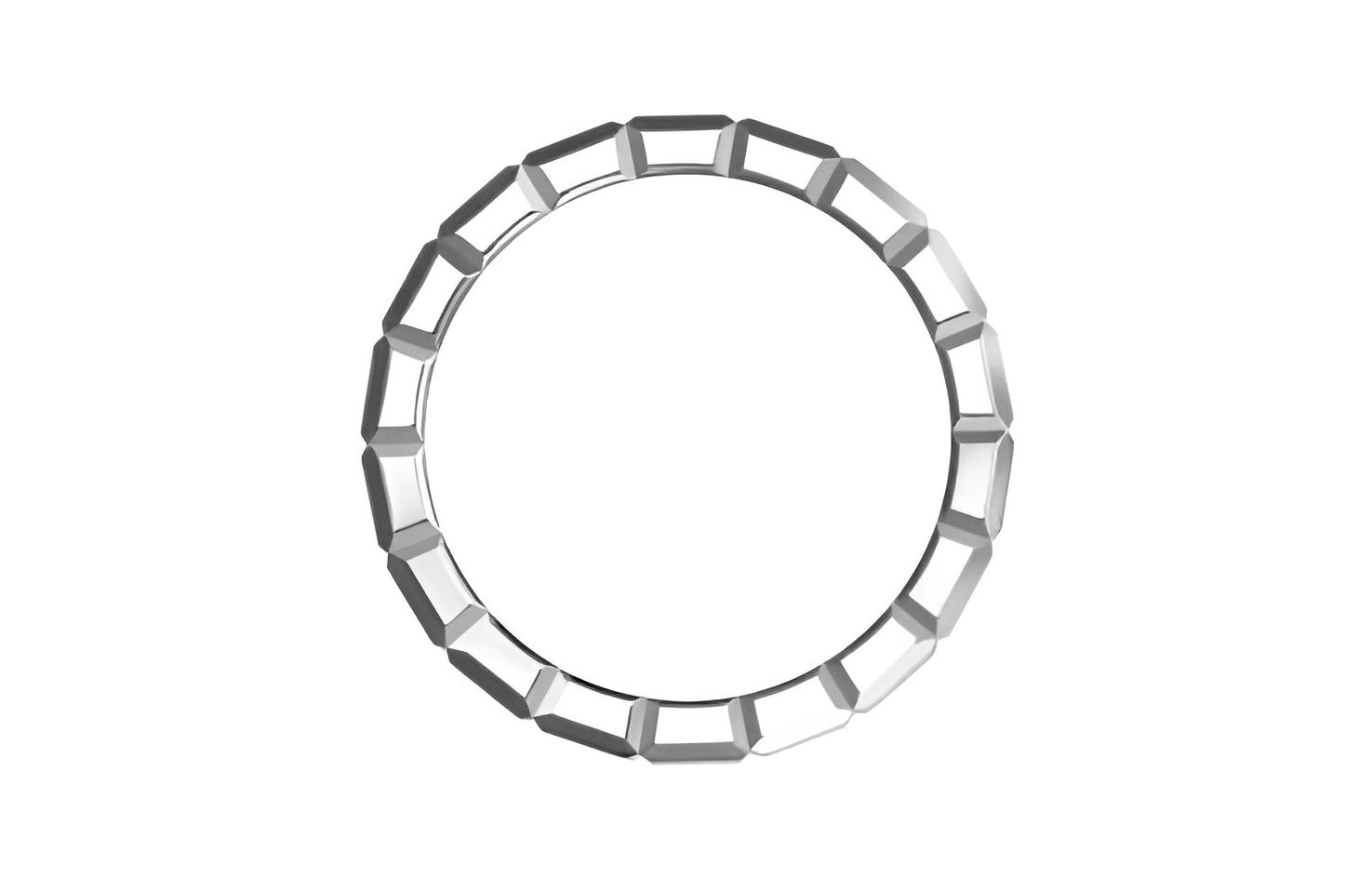 Shop ショパール アイスキューブ 18Kゴールドリング ユニセックス カップルデザイン ホワイト 829834-1001