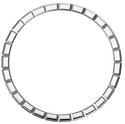 쇼파드 아이스 큐브 로고 각인 18K 화이트 골드 커플 링 - 실버. 827702-1190 Shop 쇼파드 아이스 큐브 로고 각인 18K 화이트 골드 커플 링 - 실버. 827702-1190