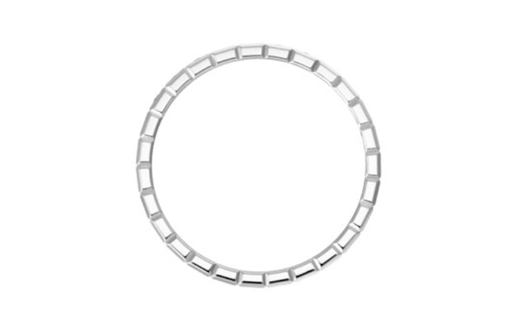 Shop 萧邦 Ice Cube Pure 18K金钻石戒指 情侣对白金款 827702-1255