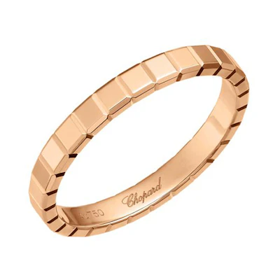 Chopard Ice Cube Pure 18K Rose Gold Ring Unisex Couple Design. 827702-5196