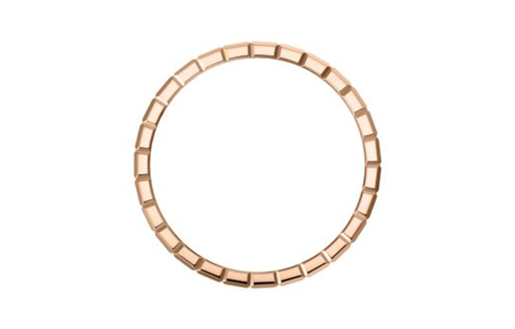 Shop ショパール アイスキューブ ピュア 18K ローズゴールド リング ユニセックス カップル用 827702-5196