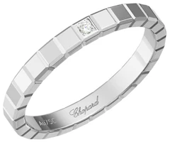 Order Cincin Chopard Ice Cube Pure Emas Putih 18K Berlian Unisex Couple Style. 827702-12