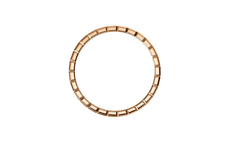 Shop ショパール アイステューブ ピュア ダイヤモンドリング ユニセックス ペア ローズゴールド 827702-5220