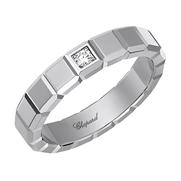 CHOPARD Ice Cube Single Diamond White Gold Ring for Men 829834-10