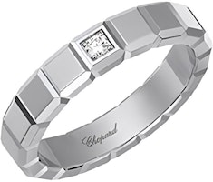 CHOPARD Ice Cube Single Diamond White Gold Ring for Men 829834-10 CHOPARD Ice Cube Single Diamond White Gold Ring for Men 829834-10