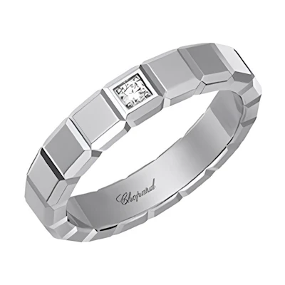 CHOPARD Ice Cube Single Diamond White Gold Ring for Men 829834-10