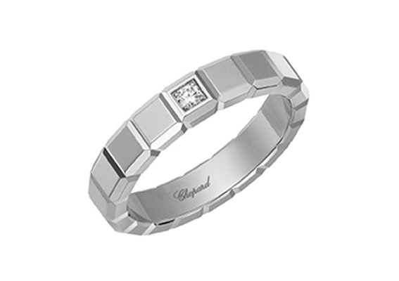 CHOPARD Ice Cube Cincin Emas Putih Berlian Tunggal Pria 829834-10 Order CHOPARD Ice Cube Cincin Emas Putih Berlian Tunggal Pria 829834-10