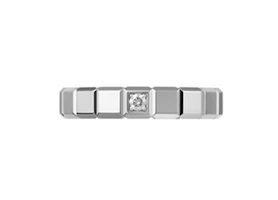 Lookbook CHOPARD Ice Cube Single Diamond White Gold Ring for Men 829834-10