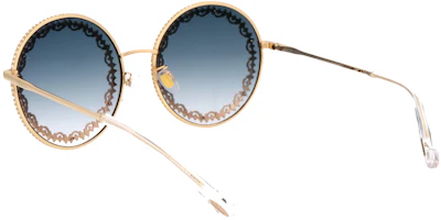 Purchase CHOPARD Round Metal Sunglasses Unisex Gold. SCHF11S0300