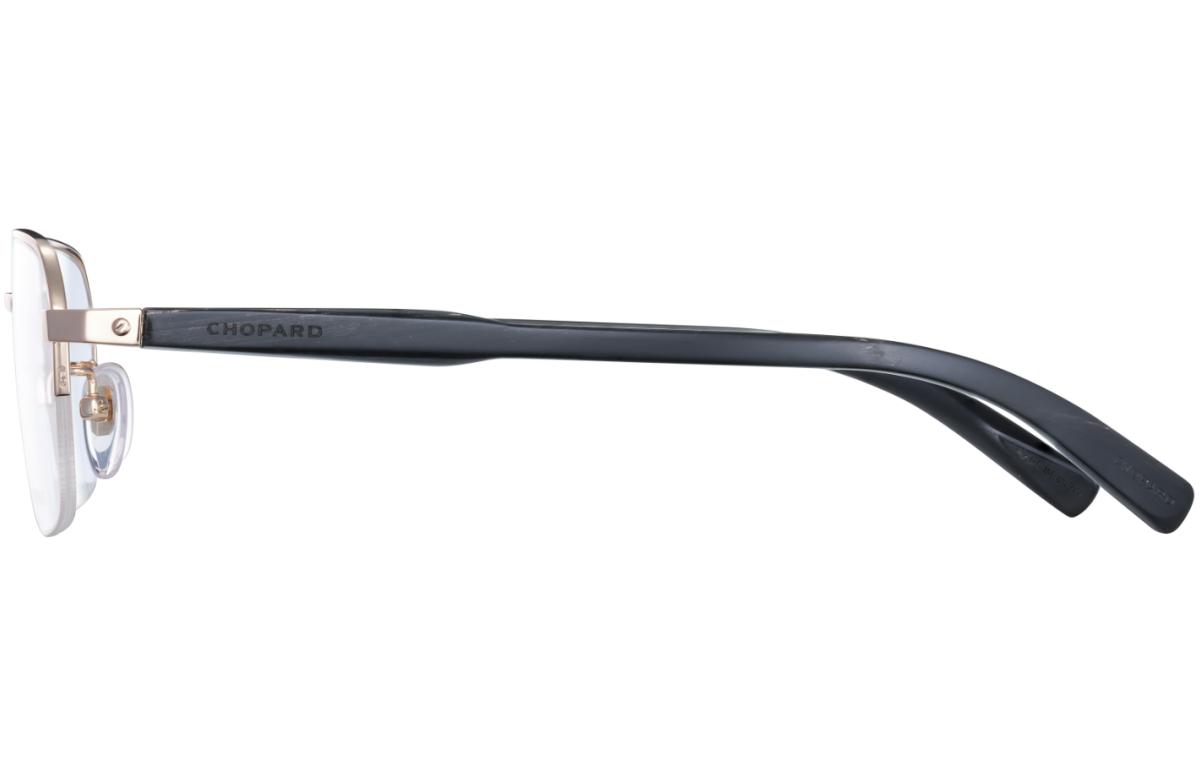 Lookbook Kacamata Optik Pria Chopard Snow Mountain Wing Titanium Horn Rectangular. VCHL41J0300