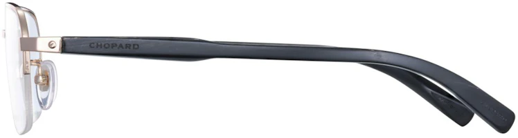 Lookbook Chopard Snow Mountain Wing Rectangular Titanium Horn Optical Glasses for Men. VCHL41J0300