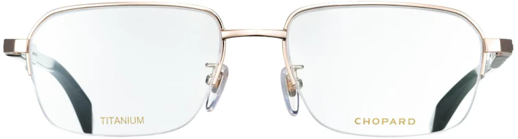 Shop Chopard Snow Mountain Wing Rectangular Titanium Horn Optical Glasses for Men. VCHL41J0300
