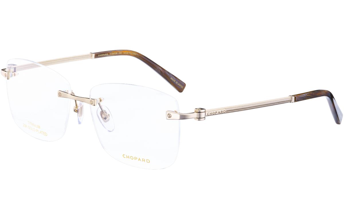 Chopard Titanium Gold Square Rimless Optical Glasses for Men - Luxury Design. VCHL47D0100