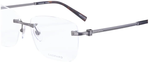 Details for Chopard Kacamata Optik Pria Ringan Titanium Tanpa Bingkai Gunmetal Square. VCHL47J0568