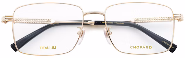 Lookbook Chopard Titanium Square Optical Glasses – Minimalist Business Style for Men. VCHL13J0300