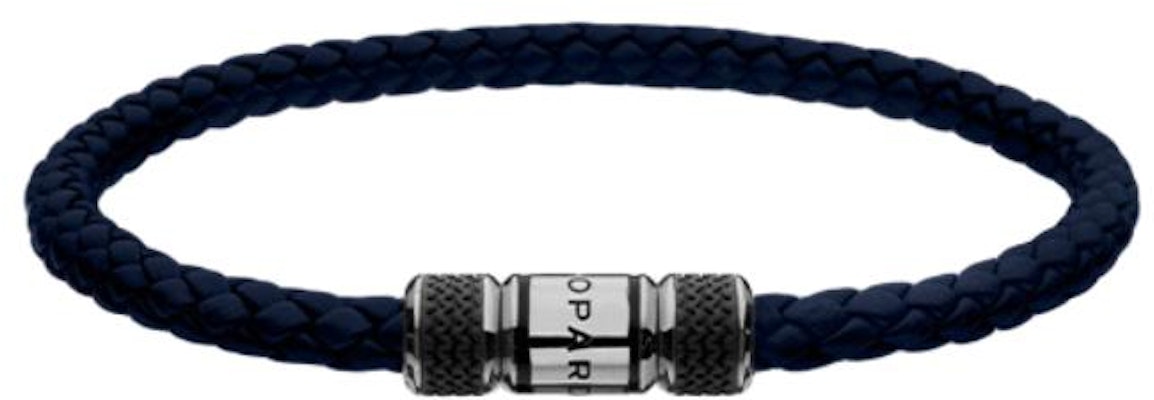 蕭邦藍色金屬皮革編織手鍊 情侶款中性風格 95016-0315 Lookbook 蕭邦藍色金屬皮革編織手鍊 情侶款中性風格 95016-0315