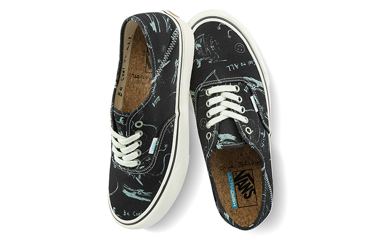 Shop Chris Johanson x Vans Authentic SF 'Hitam Putih Antik' VN0A3MU642C