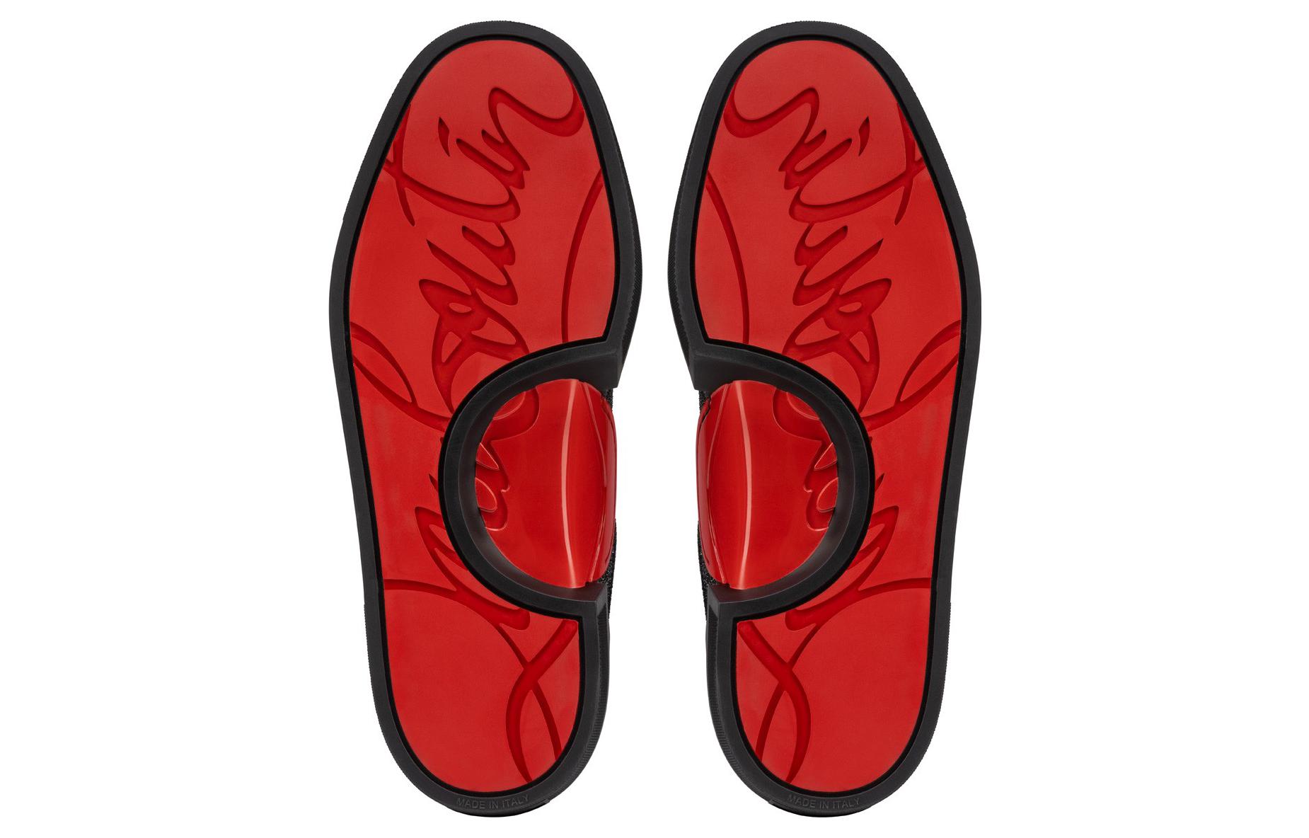 Shop Christian Louboutin Adolon Junior Flat 'Negro' 3220991BK01