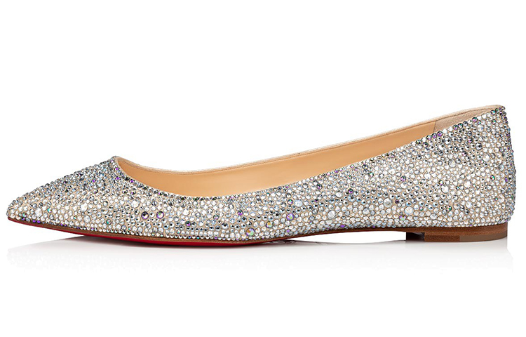 Christian Louboutin Ballalla Flat 'Silver'