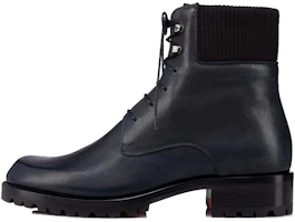 Christian Louboutin Calfskin Lace-Up Bootie 'Navy Blue' 3211054BL1U Christian Louboutin Calfskin Lace-Up Bootie 'Navy Blue' 3211054BL1U