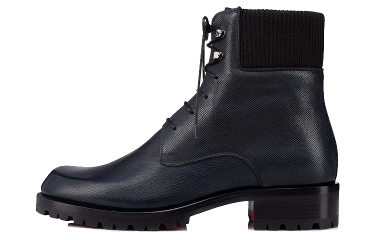 Christian Louboutin Calfskin Lace-Up Bootie 'Navy Blue' 3211054BL1U