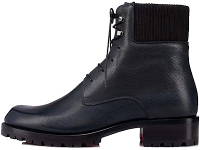 クリスチャンルブタン カーフスキン レースアップブーツ (ネイビー) 3211054BL1U Buy クリスチャンルブタン カーフスキン レースアップブーツ (ネイビー) 3211054BL1U