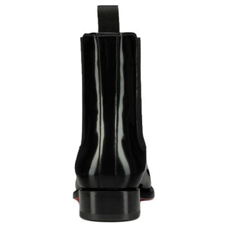 Shop Christian Louboutin Chelsea Boot 'Kulit Anak Lembu Hitam Licin' 3220334BK01