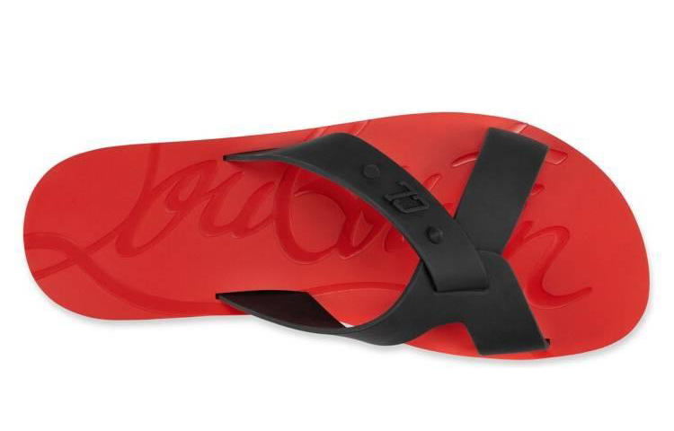 Christian Louboutin CL 'Black Red Open-Toe Slide' 圖 3