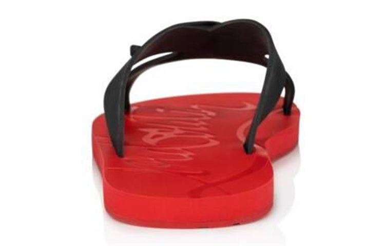 Christian Louboutin CL 'Black Red Open-Toe Slide' 圖 4