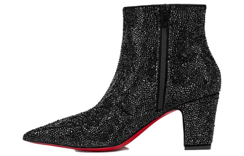 Christian Louboutin CL Aiglissima Strass Short Boot 'Black CMFT'