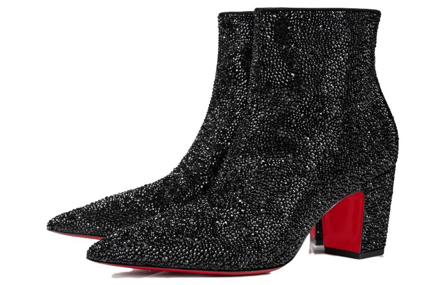 Christian Louboutin CL Aiglissima Strass Short Boot 'Black CMFT' 圖 3