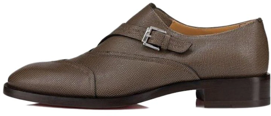 Christian Louboutin CL Brown Leather Dress Shoes - Vintage Round Toe with Buckle Closure 3230293C941 Buy Christian Louboutin CL Brown Leather Dress Shoes - Vintage Round Toe with Buckle Closure 3230293C941