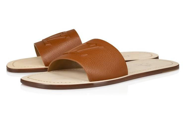 Order クリスチャンルブタン カタクロウ スライド ブラウン 1230937C329