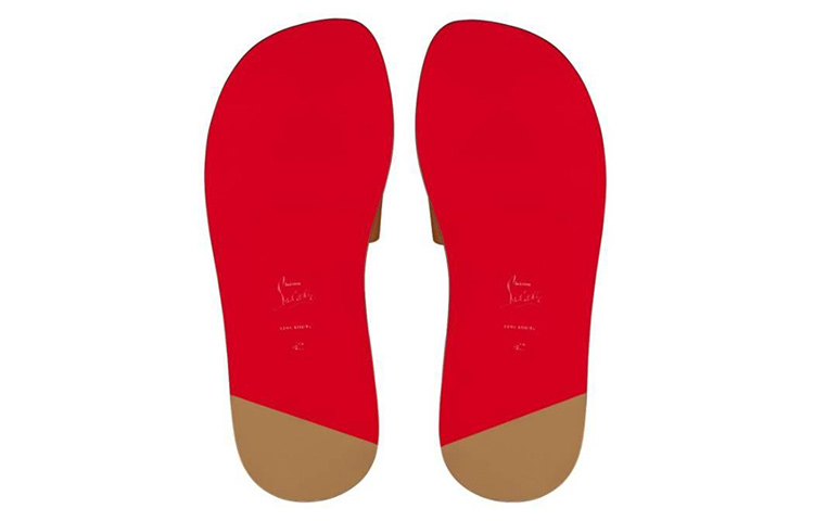 Shop クリスチャンルブタン カタクロウ スライド ブラウン 1230937C329