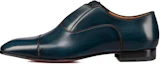 Buy Christian Louboutin CL Clorislove Ballerines Plates en Cuir Platine Pointu ''Bleu'' 3211068R593