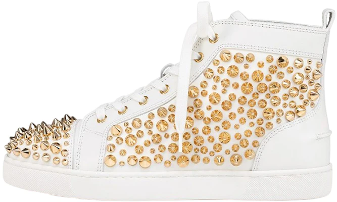 Zapatillas Altas de Cuero con Tachuelas Christian Louboutin Hombre Blancas 1230054W015 Buy Zapatillas Altas de Cuero con Tachuelas Christian Louboutin Hombre Blancas 1230054W015